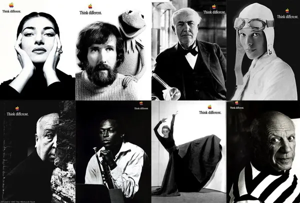 Think Different. A flashback of an historical campaign… | by Marianna Renesi | AD DISCOVERY — CREATIVITY Stories by ADandPRLAB | Medium